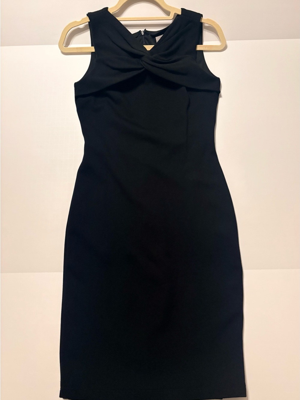 Kacey Montoya’s Closet | Bailey 44 Black Twist-Front Midi Sheath Dress